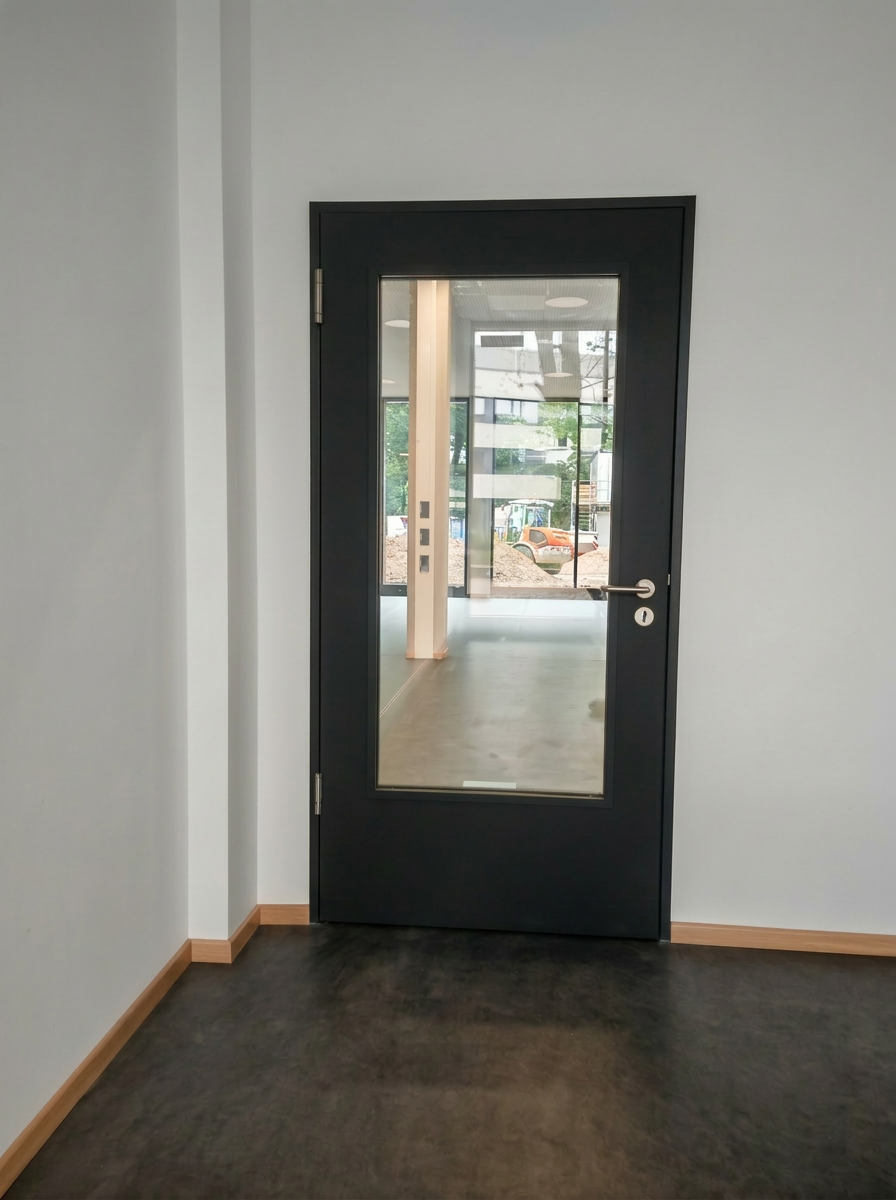Bürotür Anthrazit mit Glas