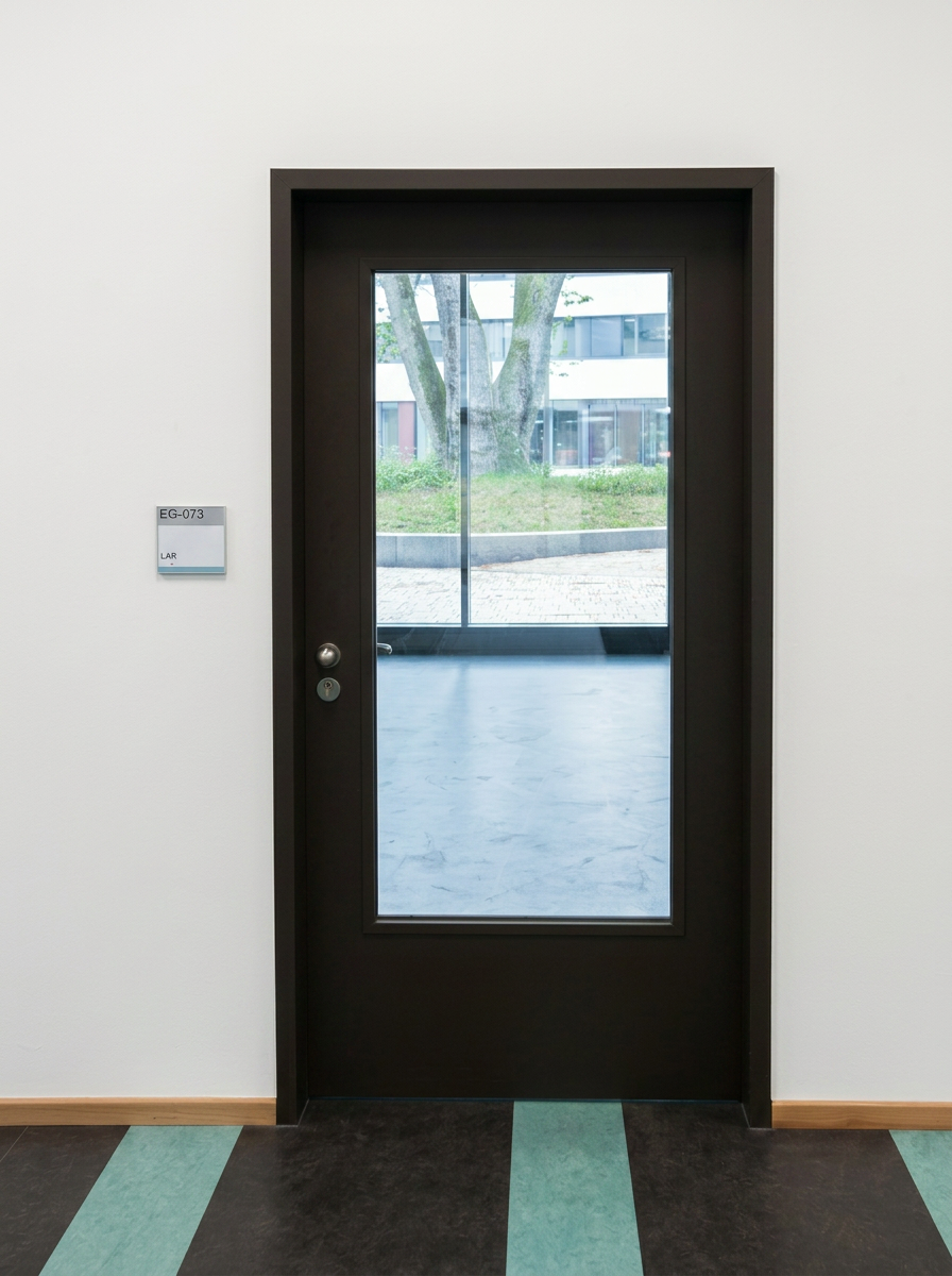 Innentür Anthrazit mit Glaseinlage